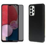 Coque pour samsung galaxy a35 5g / a55 5g + 2 verres tremp anti espion - etui housse noir vitre anti ...