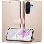Coque pour samsung galaxy a36 5g / a56 5g + 2 pices verre tremp pochette de portefeuille etui  rabat ...