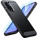 Coque pour samsung galaxy a36 5g / a56 5g + 2x verres tremp� etui housse carbone vitre protection ecran ...
