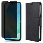 Coque pour samsung galaxy a36 5g / a56 5g + verre tremp anti espion - etui housse cartes portefeuille ...