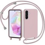 Coque pour samsung galaxy a36 / a56 5g avec cordon collier tui silicone liquide avec tour de cou lanire ...