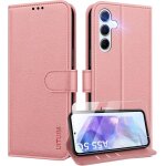 Coque pour samsung galaxy a55 5g coque etui portefeuille cuir avec verre tremp� protection �cran porte ...