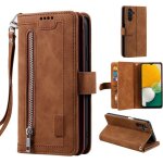 Coque pour samsung galaxy a55 5g etui  rabat en cuir fermeture  glissire magntique portefeuille avec ...