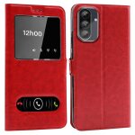 Coque pour samsung galaxy a56 5g (665 pouces) double fen�tre - rouge