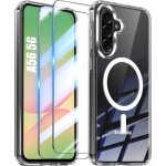 Coque de protection - booling - pour samsung galaxy a56 5g - cercle magn�tique - noir - 2 verres tremp�s ...