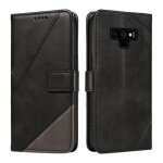 Coque samsung galaxy note 9 rabat portefeuille de protection cuir pu etui magn�tique housse - noir multicolore ...