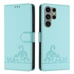 Coque pour samsung galaxy s23 ultra 6. 8 housse etui en cuir pu [rfid blocage] [fentes de carte] (chat ...