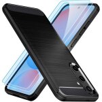 Coque pour samsung galaxy s24 fe 5g + 2x verres tremp� etui housse carbone vitre protection ecran verre ...