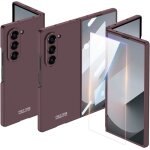 Coque pour samsung galaxy z fold 6 coque rigide pc + film d�cran en verre tremp� anti - rayures antid�flagrant ...
