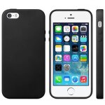Coqueensiliconecompatiblepour iphone 5s - 5c - 5 se - noir - yuan yuan