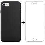 Coque en silicone pour iphone 7 noir + film verre tremp pour iphone 7 - yuan yuan