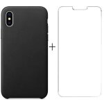 Coque en silicone pour iphone xs noir + film verre trempé pour iphone xs - yuan yuan Coque en silicone pour iphone xs noir + film verre trempé pour iphone xs - yuan yuan