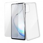 Coque silicone transparente + verre trempe pour samsung galaxy note 10 lite 6. 7 - protection antichoc ...