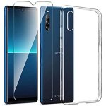 Coque silicone transparente + verre trempe pour sony xperia 10 ii 6 - protection antichoc - yuan yuan ...