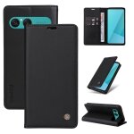 Coque pour sony xperia 10 vii etui en cuir souple avec fermeture aimante - noir bleu housse