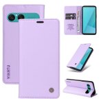 Coque pour sony xperia 10 vii etui en cuir souple avec fermeture aimante - violet bleu housse