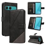 Coque sony xperia 10 vii rabat portefeuille de protection cuir pu etui magn�tique housse - noir multicolore ...
