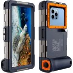 Coque tanche pour tlphone de plonge - nobrand - universelle 4. 7 - 6. 9 - bleu - ipx8 bleu et orange ...