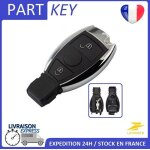 Coque t�l�commande cl� compatible mercedes classe a b c e s ml clk cls 2 boutons