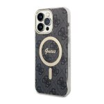 Coque telephone - bumper telephone guess 4g guhmp14xh4stk magsafe coque pour iphone 14 pro max (67) gris ...