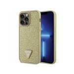 Coque telephone - bumper telephone guess guhcp14xhdgtpd coque pour iphone 14 pro max 67 dor� strass triangle ...