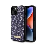 Coque de t�l�phone - devinez - iphone 15 - m�tal strass - rigide - rose