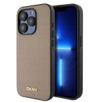 Coque t�l�phone - dkny - iphone 15 pro max - cuir grain� - rigide - magsafe