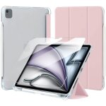 Coque + verre trempé - ipad air - silicone renforcé - rose - 13 pouces - porte - stylet Coque + verre trempé - ipad air - silicone renforcé - rose - 13 pouces - porte - stylet