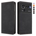 Coque pour zte nubia z80 ultra etui en cuir pu portefeuille magn�tique r�tro flip housse noir multicolore ...