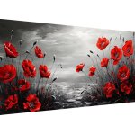 Coquelicot peinture diamant 100x40cm broderie diamant kit complet painting diamant strass point de croix ... Coquelicot peinture diamant 100x40cm broderie diamant kit complet painting diamant strass point de croix ...