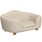 Corbeille - coussin canap pour chien&chat avec poche rangement housse peluche + coussin pin 70x47x30cm ...