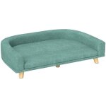Corbeille - coussin canap pour grands chiens design surlev avec pieds bois + coussin inclus vert 98x67x25cm ...