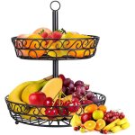 Corbeille à fruits 2 etagesgrande porte - fruits en métalpour légumes fruits aliments collationspain Corbeille à fruits 2 etagesgrande porte - fruits en métalpour légumes fruits aliments collationspain
