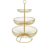 Corbeille  fruits en mtal  3 niveaux panier de rangement pour lgumes porte - fruits pour comptoir ...