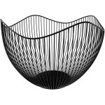 Corbeille à fruits en métal panier de stockage moderne pour pain et snacks noir mat 255 x 13 cm Élégant ... Corbeille à fruits en métal panier de stockage moderne pour pain et snacks noir mat 255 x 13 cm Élégant ...