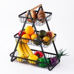 Corbeille a fruit porte - fruits en métal 3 niveaux panier de fruits et legumes détachable rangement ... Corbeille a fruit porte - fruits en métal 3 niveaux panier de fruits et legumes détachable rangement ...