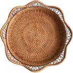 Corbeille  fruits ronde en rotin tiss panier de service pour pain snacks ?ufs de rangement paniers ...
