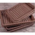 Corbeille � pain - einnenffer - rectangulaire - osier plastique - 30x20x7cm - organisateur de rangement ...