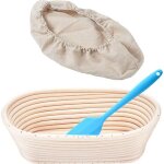 Corbeille � pain ovale de 25 cm avec doublure en lin panier � levain en rotin naturel pour boulangers ...