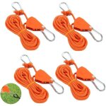 Cordes � cliquet avec crochet 4m 4 pi�ces poulie � cliquet corde � cliquet 4mm corde de camping l�g�re ...