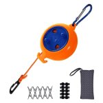 Corde à linge rétractable - 8m portable pour extérieur idéal pour camping et blanchisserie Corde à linge rétractable - 8m portable pour extérieur idéal pour camping et blanchisserie