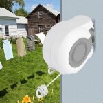 Corde � linge r�tractable �tendoir � linge solide pour ext�rieur 13m