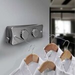 Corde à linge rétractable fil a ligne retractable murale avec 2 x 5m ligne en acier inoxydable pour intérieur ... Corde à linge rétractable fil a ligne retractable murale avec 2 x 5m ligne en acier inoxydable pour intérieur ...
