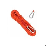 Corde polypropyl�ne tress�e 20m anti - uv avec mousqueton - escalade / p�che / sauvetage / camping (r�f. ...