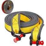 Corde de remorquage voiture sangle de remorquage auto 4m 8t avec 2 manilles pour r�cup�ration hors route ...