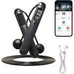 Corde � sauter sans fil - compteur intelligent - rechargeable usb - c - poids r�glable - fitness boxe ...