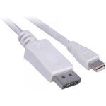 Cordon displayport - 1 - m�le vers mini - 1. 80 m - transfert de donn�es rapide - blanc