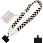 Cordon telephone portable avec pochette zippe laniere telephone portable avec portefeuille  fermeture ...