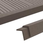 Cornire de terrasse - uu - 5 pcs wpc 170 cm marron fonc q221