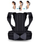 Correcteur de posture taille xl r�glable et respirant redresseur de dos noir